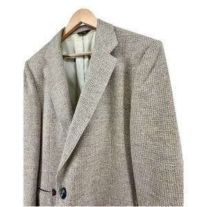 Vintage Panhandle Slim Blazer Men's 44R Western Tan Wool Tweed Cowboy Ranch